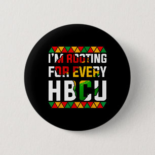 Chapa Redonda De 5 Cm Mes de la Historia Negra de HBCU Estoy Apoyando a