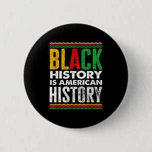 Chapa Redonda De 5 Cm Mes de la Historia Negra Estadounidense Africano