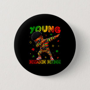 Chapa Redonda De 5 Cm Mes de la Historia Negra Joven Rey Negro Orgullo A