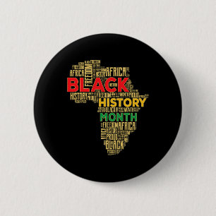 Chapa Redonda De 5 Cm Mes de la Historia Negra Mapa de África
