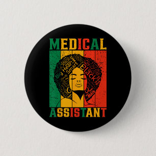 Chapa Redonda De 5 Cm Mes de la Historia Negra Médico Instantáneo África