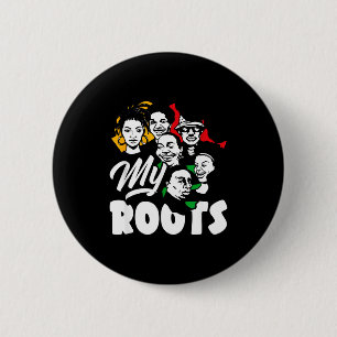 Chapa Redonda De 5 Cm Mes de la Historia Negra Mis Raíces Afroamericano 