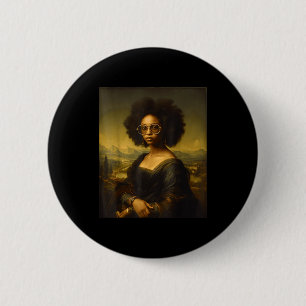 Chapa Redonda De 5 Cm Mes de la Historia Negra Mona Lisa Negra Estadouni