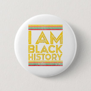 Chapa Redonda De 5 Cm Mes de la historia negra Mujer africana Afro Yo so