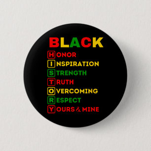 Chapa Redonda De 5 Cm Mes de la Historia Negra Orgullo Famoso Africano-E