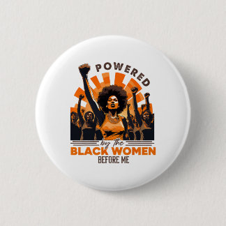 Chapa Redonda De 5 Cm Mes de la Historia Negra Potenciado Por Las Mujere