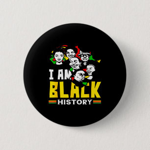Chapa Redonda De 5 Cm Mes de la Historia Negra Soy Historia Negra Africa