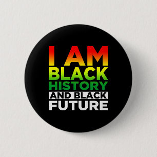 Chapa Redonda De 5 Cm Mes de la Historia Negra - Soy Negro - El Negro Es