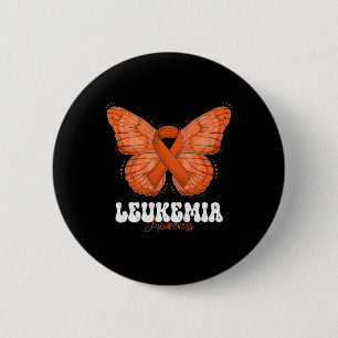 Chapa Redonda De 5 Cm Mes de sensibilización Naranja Ribbon mariposa