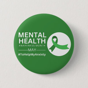 Chapa Redonda De 5 Cm Mes de sensibilización sobre la salud mental 2023