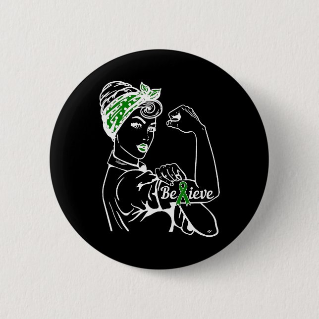 Chapa Redonda De 5 Cm Mes de sensibilización sobre la salud mental Mujer (Anverso)