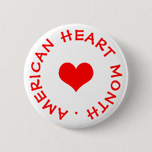 Chapa Redonda De 5 Cm Mes del corazón de Estados Unidos