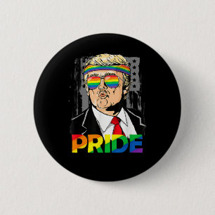 Chapa Redonda De 5 Cm Mes del Orgullo Gay de Trump