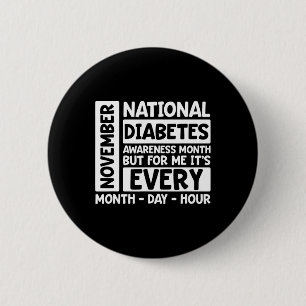 Chapa Redonda De 5 Cm Mes nacional de la diabetes de noviembre