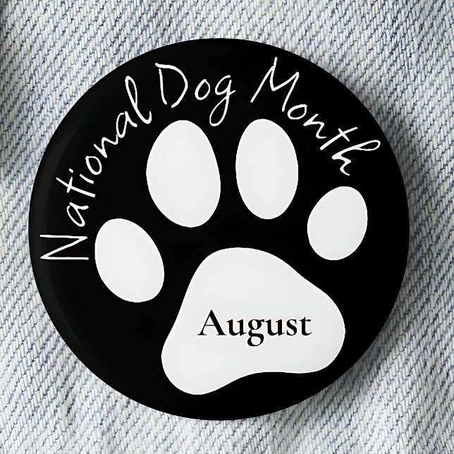 Chapa Redonda De 5 Cm Mes nacional del perro de agosto (Subido por el creador)