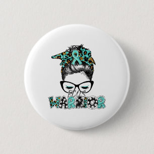 Chapa Redonda De 5 Cm Messy Bun Pcos Síndrome Ovárico Poliquístico Aware