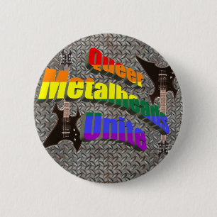 Chapa Redonda De 5 Cm Metalheads raro une