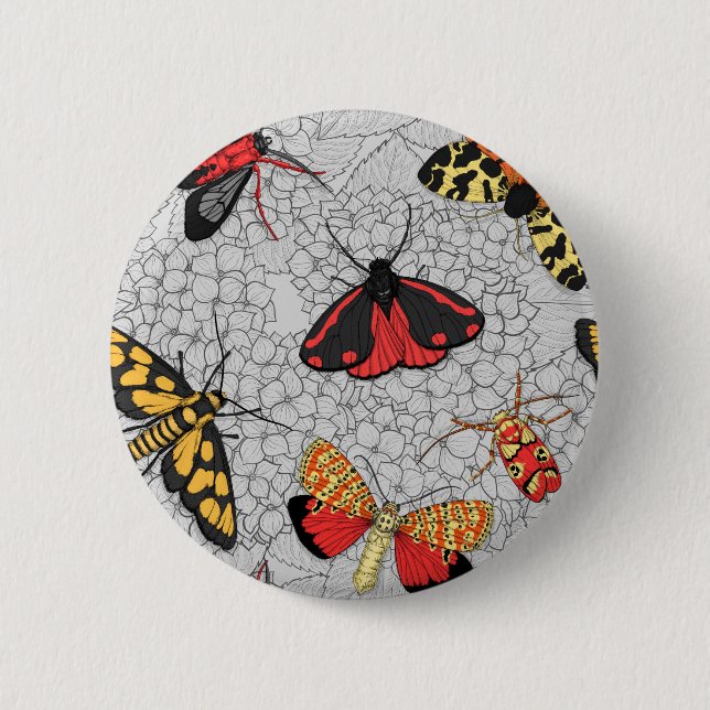 Chapa Redonda De 5 Cm Metas de hidrangea (Anverso)