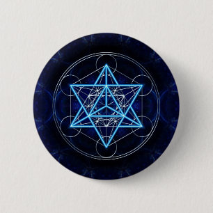Chapa Redonda De 5 Cm Metatrons dado - Merkaba estrella Tetraeder -