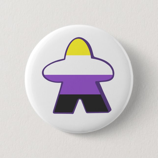 Chapa Redonda De 5 Cm Métodos Gamer no binarios (Anverso)