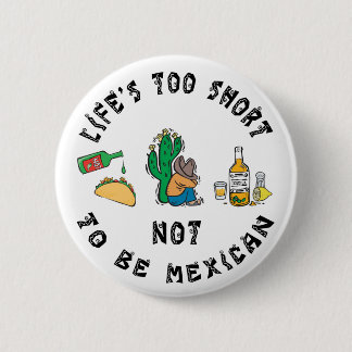Chapa Redonda De 5 Cm Mexicano muy divertido