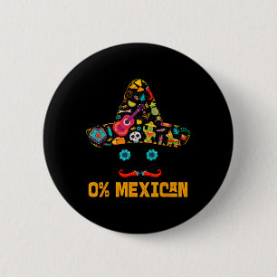 Chapa Redonda De 5 Cm México 0% Cinco De Mayo Fiesta Funny Sepultura Mex