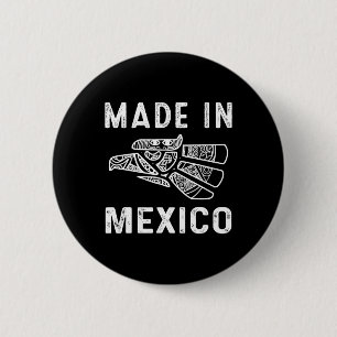Chapa Redonda De 5 Cm México Bandera Mexicana Vintage Orgullo Hecho En M