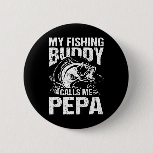 Chapa Redonda De 5 Cm Mi amigo pescador me llama pescadora del Día del P