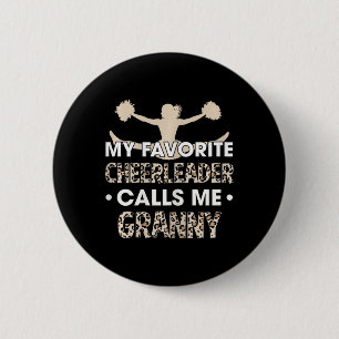Chapa Redonda De 5 Cm Mi animadora favorita me llama Cheerleading de la