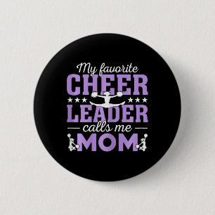 Chapa Redonda De 5 Cm Mi animadora favorita me llama mamá Cheer Mom Mot