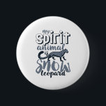 Chapa Redonda De 5 Cm Mi Animal Espiritual Es Vida Silvestre Del Leopard<br><div class="desc">Mi Animal Espiritual Es El Leopardo De La Nieve. Diseño inspirador y motivacional para amantes de los animales, activistas de los derechos de los animales y voluntarios. Esta mercadería vintage y retro es genial para la campaña de la vida silvestre para detener la caza ilegal y la matanza de leopardos....</div>