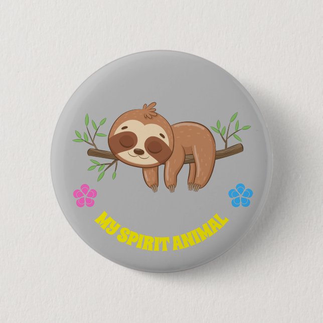 Chapa Redonda De 5 Cm Mi animal espiritual | Plantilla de eslora de tami (Anverso)