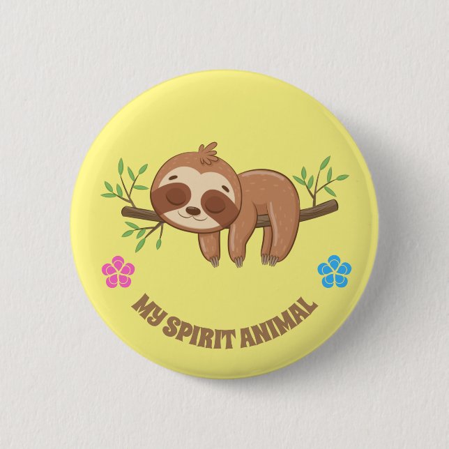 Chapa Redonda De 5 Cm Mi animal espiritual | Plantilla de eslora de tami (Anverso)