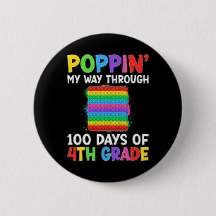 Chapa Redonda De 5 Cm Mi Camino A Través De 100 Días De Niños Estudianti