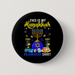 Chapa Redonda De 5 Cm Mi camisa de pijama de Hanukkah jugador de disco d