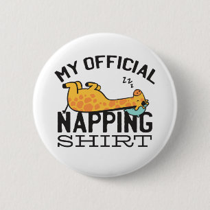 Chapa Redonda De 5 Cm Mi camisa oficial de dormir la siesta - Giraffe pe