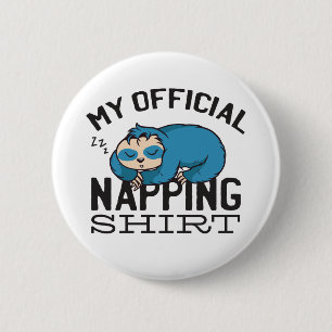 Chapa Redonda De 5 Cm Mi camiseta oficial para dormir la siesta - Lazy l