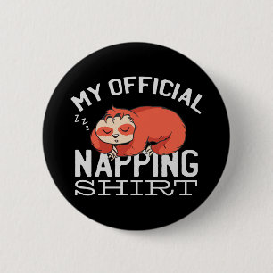 Chapa Redonda De 5 Cm Mi camiseta oficial para dormir la siesta - Lazy l