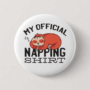 Chapa Redonda De 5 Cm Mi camiseta oficial para dormir la siesta - Lazy l