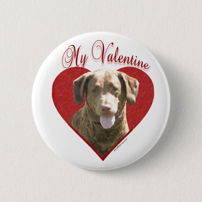 Chapa Redonda De 5 Cm Mi Chessie Valentine (Anverso)
