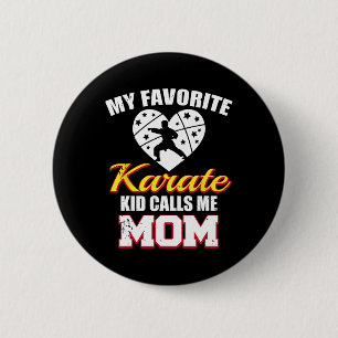 Chapa Redonda De 5 Cm Mi chico favorito de la lucha por el karate me lla