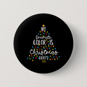 Chapa Redonda De 5 Cm Mi color favorito es luces de Navidad niños niño m