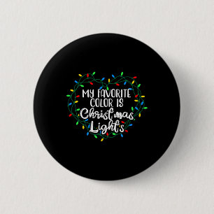 Chapa Redonda De 5 Cm Mi color favorito son los Navidades Luces Navidad 
