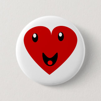 Chapa Redonda De 5 Cm Mi corazón feliz