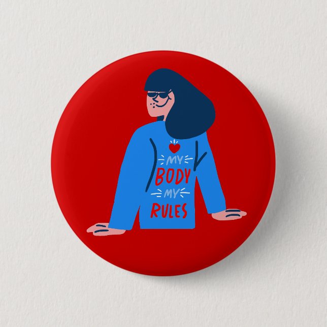 Chapa Redonda De 5 Cm mi cuerpo gobierna mi mujer elegida (Anverso)