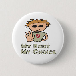 Chapa Redonda De 5 Cm Mi cuerpo mi elección