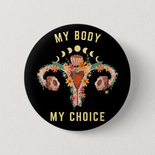 Chapa Redonda De 5 Cm Mi cuerpo mi feminista elegido