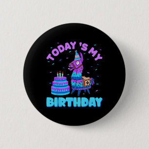 Chapa Redonda De 5 Cm Mi cumpleaños llama fiesta de cumpleaños decora a