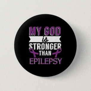 Chapa Redonda De 5 Cm Mi Dios Es Más Fuerte Que El Mes De La Epilepsia D