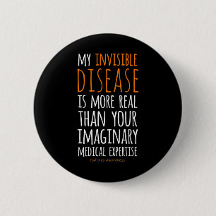Chapa Redonda De 5 Cm Mi Enfermedad Invisible Es Conciencia De Crps Real